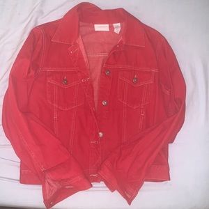 Liz Claiborne Red Denim Jacket